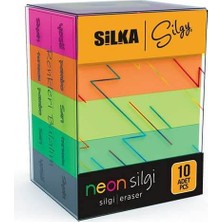 Silka Silgy 10'lu Neon Silgi Seti