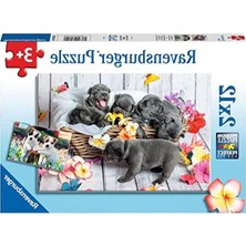 Frefly Store Yavru Köpekler Temalı 2X12 Parça Puzzle, Eğlenceli Çocuk Oyun Seti