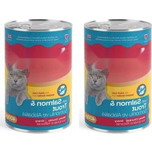 Frefly Store Somon ve Alabalık Gravy Soslu Yetişkin Kedi Konservesi, 400 Gr, 2'li Paket