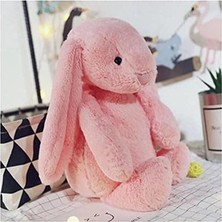 Frefly Store Hediyeli- Uyku Arkadaşım Uzun Kulak Bunny Peluş Tavşan 65 cm Pembe
