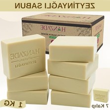 Frefly Store 1 kg Doğal El Yapımı Zeytinyağlı Sabun, Bitkisel ve Besleyici