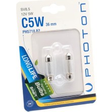 Frefly Store Photon Ampul C5W 12V 36MM. Sofit 2'li Blister Minyatür Pht PH5718 B2