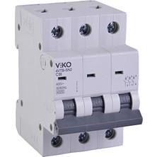 Frefly Store Viko 4VTB-3C50 Otomatik Sigorta 4,5ka C Tipi 3 Kutup 50A