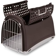 Frefly Store Üstü Açılabilen Köpek Taşıma Çantası, Antrasit Rengi ve 50X32X34.5 cm Boyutları ile Kullanışlıdır.