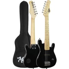 Frefly Store Midex CEG-30BK 4-6 Yaş Çocuklar Için Amfili Full 1/4 30 Inç Elektro Gitar Seti Full Black