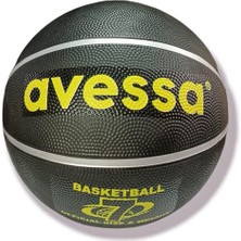 Frefly Store Avessa Kauçuk Basketbol Topu, 7 No, Yetişkin, 530 Gr, Siyah, Brc-7s