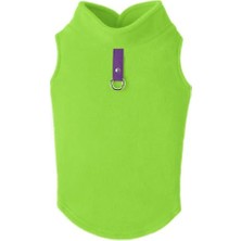 Frefly Store Polar Yelek Köpek Süveteri - Kireç, Orta - Sıcak Tutan Kazak Polar Köpek Ceketi O-Ring Tasmalı - Kış Küçük Köpek Kazak Kaban - Soğuk Hava Köpek Giysileri Küçük Köpekler Için Erkek Veya Kız Çocuk | Yum