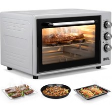 Frefly Store Akel AF930L 45 Lt Gri Midi Fırın, Iç Aydınlatmalı, Zaman Ayarlı, Izgara ve Fırın Fonksiyonlu, 2 Tepsi, 1 Tel Izgara