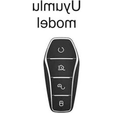 Frefly Store Autohan Keys Byd Atto 3 Seal U Için Anahtar Kılıfı, Premium Siyah-Altın Kaplama, Koruyucu Kılıf