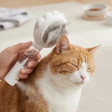 Frefly Store Kedi Köpek Spreyli Tarak Toplama Fırçası - Su Hazneli Kendinden Temizlemeli Tarak - Paslanmaz Çelik Uçlu - Masaj Etkili Evcil Hayvan Tarağı - Tüy Dökülme Karşıtı Fırça