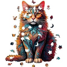 Frefly Store 250 Parça Kedi Temalı Ahşap Puzzle Seti