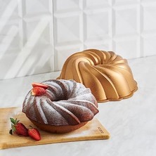 Frefly Store 24 cm Döküm Kek Kalıbı, Gold Renk