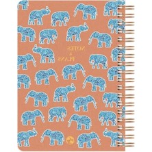Frefly Store Spiralli Defter - Düz Fil Tasarımlı 17X24 cm