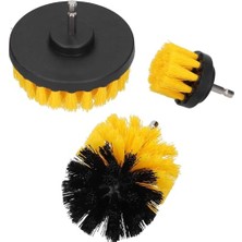 Frefly Store Kyrotech 3’lü Matkap Fırça Başlık Seti, Ultra Dayanıklı Naylon Temizlik Fırçası, Banyo, Mutfak, Derz, Lavabo ve Araç Jant Temizleme Uyumlu