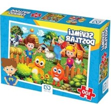 Frefly Store 100 Parça Sevimli Dostlar Çocuk Puzzle - 34X24 cm