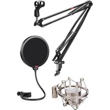 Frefly Store Mikrofon Standı, Filtre ve Shock Mount Seti, Yüksek Uyum