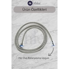 Frefly Store Duş Hortumu, 2 Metre Uzunluğunda Kenetli ve Dayanıklı