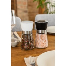 Frefly Store Cam Gövdeli Kapaklı Baharat Öğütücüsü Seti (2 Adet)