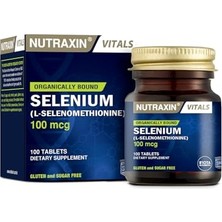 Frefly Store Nutraxin Vitals Selenium (L-Selenomethionine) 100 Mcg 100 Kapsül Takviye Edici Gıda