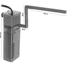 Frefly Store Mini Akvaryum Iç Filtresi - 500 Lt/h 5 W