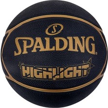 Frefly Store Basketbol Topu 2021 Highlight Siyah/altın Size :7 Rub (84355Z)