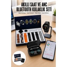 Hace Bazaar Ucuz Kaliteli Yeni Nesil 7 Kordonlu Akıllı Saat ve Kablosuz Bluetooth Kulaklık Anc Özelliği