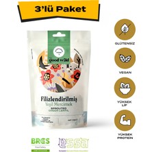 The Good Wild Filizlendirilmiş Yeşil Mercimek | Glutensiz Kuru Bakliyat | Vegan | Glutensiz Ürünler | 3X175 gr