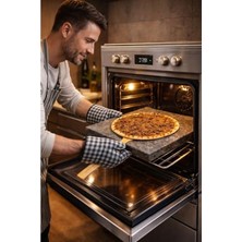 Frefly Store Doğal Bazalt Pizza Taşı, 30X40X2 Cm, Mangal Için Uygun