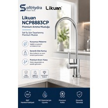 Likuan NCP8883CP Premium Arıtma Musluğu Seramik Disk Kartuşlu Ro Su Filtresi Bataryası Kurşunsuz Krom