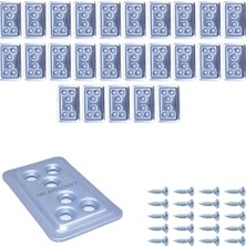 Frefly Store Mr.bracket 25 Ad. L Demir Gönye Köşebent 16X20X20MM- Mobilya Dolap Raf Masa Köşe Bağlantı Birleştirme Sabitleme Aparatı