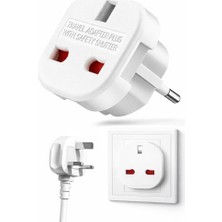 Frefly Store Kyrotech Ingiltere’den Ab’ye Seyahat Adaptörü, Uk G Tip 3 Pin’den Avrupa E/f Tipi 2 Pin Priz Dönüştürücü, Güvenlik Kilitli, 240V 10A, 16A, Fransa, Almanya, Hollanda, Polonya, Isveç Uyumlu