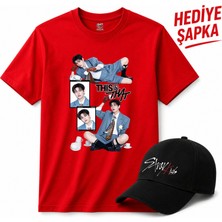BarsDepo Seungmin Thıs That Tişört, Premıum Kalite Unisex Çocuk / Yetişkin (Şapka Hediyeli)