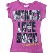 Wenice Kız Çocuk Baskılı Yazlık T-Shirt