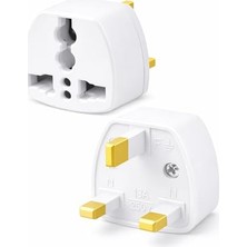 Frefly Store Kyrotech Tip G, Ingiliz Adaptör Fişi, Hindistan, Ingiltere, Dubai, Hong Kong, Singapur, Kıbrıs Fişi, Hac, Umre Uyumlu, 2 ve 3 Uçlu Seyahat Fiş Çevirici Dönüştürücü Priz, Uluslararası Güç Adaptörü