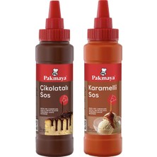Pakmaya Sıvı Tatlı-Pasta-Dondurma Sosu 300 ml Çikolata ve Karamelli 2 Li Set