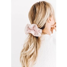 Bony Socks Çiçek Desenli Fırfırlı Lastik Toka Pembe