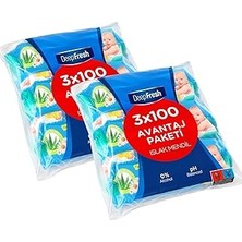 Kazan Hobi Deep Fresh Islak Mendil 3X100 Lü x 2 Adet (600 Yaprak)