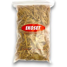 Ekoset 1 kg Geniş Kauçuk Paket Ambalaj Kasa Lastiği 220X5 mm Naturel Renkli Dayanıklı Lastikler