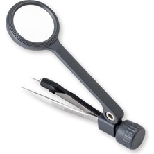 1001 Magnigrip Lupenpinzette Led-Aydınlatma (4,5 Fachvergroesserung) Gri