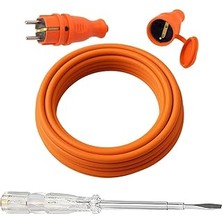 Kazan Hobi Seyyar 5 Metre Uzatma Kablosu Ttr Cca Çok Telli 3x2.5 mm Elektrik Kablo Kontrol Kalem Dişi Erkek Fiş
