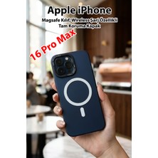 Apple iPhone 16 Pro Max Uyumlu Kılıf Magsafe Wireless Şarj Özellikli Tam Koruma Şeffaf Kapak (Manyetik Kılıf)
