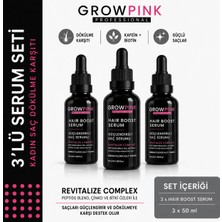 Growpink 3lü Kadın Saç Dökülme Karşıtı Serum 50 ml | Kök Güçlendirici Bakım