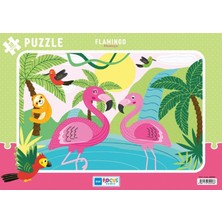 Lisinya Blue Focus Flamingo (Flamingo) - Puzzle 30 Parça