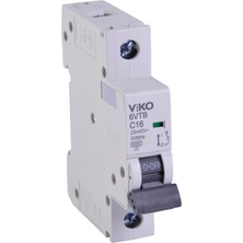 Gndz Home Viko 6VTB-1C16 Otomatik Sigorta 6ka C Tipi 1 Kutup 16A