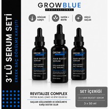 Growblue 3lü Erkek Saç Dökülme Karşıtı Serum 50 ml | Kök Güçlendirici Bakım