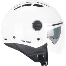 Cgm 116A Aır Açık Kask Beyaz Uzun Vizör+Güneş Vizörlü -S