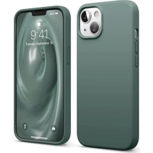 Renas Store Iphone 14 Kılıf First Silikon - Koyu Yeşil