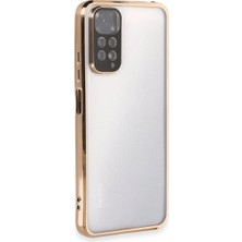 Royaleks Xiaomi Redmi Note 11 Kılıf Razer Lensli Silikon - Gold