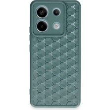Renas Store Xiaomi Redmi Note 13 Pro 5g Kılıf Petek Silikon Kapak - Koyu Yeşil