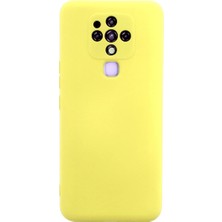 Renas Store Tecno Camon 16 Kılıf Nano Içi Kadife Silikon - Sarı